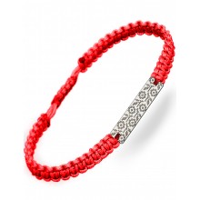 Серебряный браслет шамбала плетеный Family Tree Jewelry Вышиванка красная шелковая нить «Киев» регулируеться родированное серебро Серебряный браслет шамбала плетеный Family Tree Jewelry Вышиванка красная шелковая нить «Киев» регулируеться родированное серебро