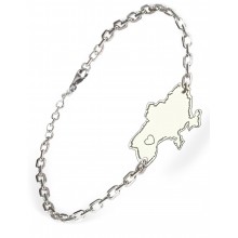 Серебряный браслет Family Tree Jewelry на цепочке Карта Украины с сердцем регулируеться родированное серебро Серебряный браслет Family Tree Jewelry на цепочке Карта Украины с сердцем регулируеться родированное серебро