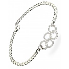 Серебряный браслет Family Tree Jewelry на цепочке регулируеться родированное серебро Серебряный браслет Family Tree Jewelry на цепочке регулируеться родированное серебро