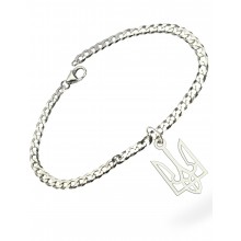 Серебряный браслет Family Tree Jewelry на цепочке Герб Украины Тризуб регулируеться родированное серебро Серебряный браслет Family Tree Jewelry на цепочке Герб Украины Тризуб регулируеться родированное серебро