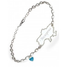 Серебряный браслет Family Tree Jewelry на цепочке Карта Украины «Нескорена» с сердцем регулируеться родированное серебро Серебряный браслет Family Tree Jewelry на цепочке Карта Украины «Нескорена» с сердцем регулируеться родированное серебро