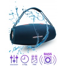 Колонка Hopestar H51 Синяя портативная акустическая Bluetooth система влагозащитная с функцией TWS м басами Колонка Hopestar H51 Синяя портативная акустическая Bluetooth система влагозащитная с функцией TWS м басами