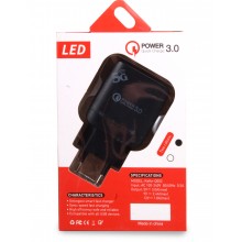 Блок питания POWER Quick Charge 3.0 Чёрный компактное зарядное устройство с 2 USB выходами сетевой адаптер ЮСБ в обычную розетку Блок питания POWER Quick Charge 3.0 Чёрный компактное зарядное устройство с 2 USB выходами сетевой адаптер ЮСБ в обычную розетку