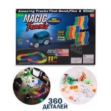 Гоночный трек Magic Tracks 360 деталей с подсветкой и аксессуарами Гоночный трек Magic Tracks 360 деталей с подсветкой и аксессуарами