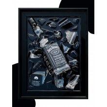 Картина Джек Дениелс Jack Daniels Ручной работы с переработанного стекла и эпоксидной смолы в Рамке 36х48 см Алкогольный напиток Картина Джек Дениелс Jack Daniels Ручной работы с переработанного стекла и эпоксидной смолы в Рамке 36х48 см Алкогольный напиток