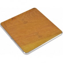 Беспроводная зарядка WoodbooD Wireless Charge Double Silver Беспроводная зарядка WoodbooD Wireless Charge Double Silver