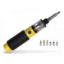 Универсальная отвертка GTM BIT 360 Black/Yellow со сменными насадками Универсальная отвертка GTM BIT 360 Black/Yellow со сменными насадками