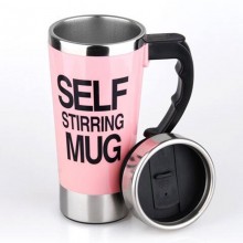 Кружка-мешалка Self Stirring Mug Pink 350 мл Кружка-мешалка Self Stirring Mug Pink 350 мл