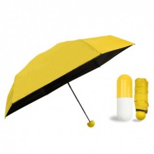 Карманный зонт FAIRY SEASON Black/Yellow в капсуле Карманный зонт FAIRY SEASON Black/Yellow в капсуле