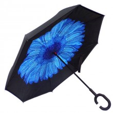 Зонт обратного сложения Vip-brella Бегония Синяя Зонт обратного сложения Vip-brella Бегония Синяя