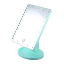 Зеркало с подсветкой 22 LED Smart Touch Mirror Бирюзовое для макияжа косметическое Сенсорное зеркальце на 180 градусов с подставкой Зеркало с подсветкой 22 LED Smart Touch Mirror Бирюзовое для макияжа косметическое Сенсорное зеркальце на 180 градусов с подставкой