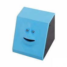 Копилка с лицом Face Bank жующая монеты Blue Копилка с лицом Face Bank жующая монеты Blue