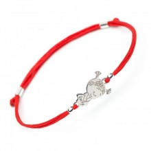 Серебряный браслет Family Tree Jewelry на красной шелковой нити для родителей и детей - Lucky Girl Bracelet Серебряный браслет Family Tree Jewelry на красной шелковой нити для родителей и детей - Lucky Girl Bracelet