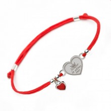 Серебряный браслет Family Tree Jewelry Вдохновляющий на красной шелковой нити Сердце с гравировкой Semper in animo meo - Always in My Heart Bracelet with Cute Pendant Серебряный браслет Family Tree Jewelry Вдохновляющий на красной шелковой нити Сердце с гравировкой Semper in animo meo - Always in My Heart Bracelet with Cute Pendant