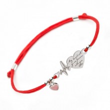 Серебряный браслет Family Tree Jewelry Вдохновляющий на шнурке Ритм Сердца - My Heart Will Go On Forever with You Love Bracelet Серебряный браслет Family Tree Jewelry Вдохновляющий на шнурке Ритм Сердца - My Heart Will Go On Forever with You Love Bracelet