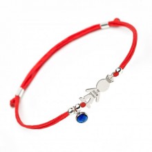 Серебряный браслет Family Tree Jewelry на красной шелковой нити для родителей и детей - My Little Prince Bracelet Серебряный браслет Family Tree Jewelry на красной шелковой нити для родителей и детей - My Little Prince Bracelet