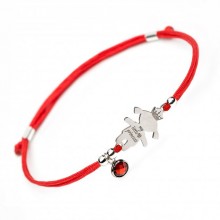 Серебряный браслет Family Tree Jewelry на красной шелковой нити для родителей и детей - My Little Princess Bracelet Серебряный браслет Family Tree Jewelry на красной шелковой нити для родителей и детей - My Little Princess Bracelet