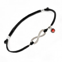 Парный серебряный браслет Family Tree Jewelry вдохновляющий черная шелковая нить на руку Бесконечность Together Forever с красным кварцем Парный серебряный браслет Family Tree Jewelry вдохновляющий черная шелковая нить на руку Бесконечность Together Forever с красным кварцем