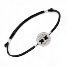 Серебряный браслет Family Tree Jewelry вдохновляющий на черной шелковой нити - Today Tomorrow Forever Серебряный браслет Family Tree Jewelry вдохновляющий на черной шелковой нити - Today Tomorrow Forever