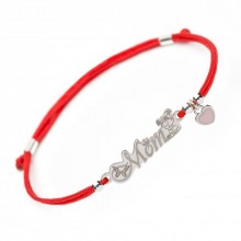 Серебряный браслет Family Tree Jewelry на красной шелковой нити для Мамы девочки - Mother of Girl Bracelet Серебряный браслет Family Tree Jewelry на красной шелковой нити для Мамы девочки - Mother of Girl Bracelet