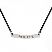 Серебряное мужское колье Family Tree Jewelry на черном шнурке с подвеской - Family Bird Necklace Серебряное мужское колье Family Tree Jewelry на черном шнурке с подвеской - Family Bird Necklace