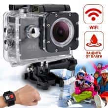 Экшн камера Action Camera WiFi SJ7000R Чёрная водонепроницаемая с пультом и аквабоксом для подводной съемки Экшн камера Action Camera WiFi SJ7000R Чёрная водонепроницаемая с пультом и аквабоксом для подводной съемки