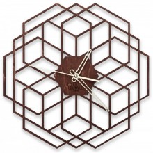Настенные часы WawDeco HexaFlower Тёмно-коричневые с кварцевым бесшумным механизмом Настенные часы WawDeco HexaFlower Тёмно-коричневые с кварцевым бесшумным механизмом