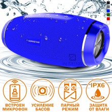 Колонка Hopestar H27 Голубая беспроводная портативная акустическая блютуз система с микрофоном сабвуфером басами Колонка Hopestar H27 Голубая беспроводная портативная акустическая блютуз система с микрофоном сабвуфером басами