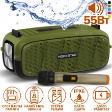 Колонка Hopestar A20 Pro Зелёная Беспроводная переносная влагозащищенная акустическая система Bluetooth со сабвуфером громкой связью Колонка Hopestar A20 Pro Зелёная Беспроводная переносная влагозащищенная акустическая система Bluetooth со сабвуфером громкой связью