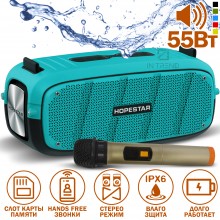 Колонка Hopestar A20 Pro Голубая Беспроводная переносная влагозащищенная акустическая система Bluetooth со сабвуфером громкой связью Колонка Hopestar A20 Pro Голубая Беспроводная переносная влагозащищенная акустическая система Bluetooth со сабвуфером громкой связью