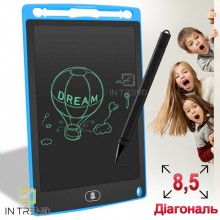 Детский планшет для рисования LCD GTM Writing Tablet Синий Графический на 8,5 дюймов для рисунков со стилусом Детский планшет для рисования LCD GTM Writing Tablet Синий Графический на 8,5 дюймов для рисунков со стилусом
