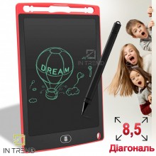 Детский планшет для рисования LCD GTM Writing Tablet Красный Графический на 8,5 дюймов для рисунков со стилусом Детский планшет для рисования LCD GTM Writing Tablet Красный Графический на 8,5 дюймов для рисунков со стилусом