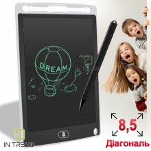 Детский планшет для рисования LCD GTM Writing Tablet Белый Графический на 8,5 дюймов для рисунков со стилусом Детский планшет для рисования LCD GTM Writing Tablet Белый Графический на 8,5 дюймов для рисунков со стилусом
