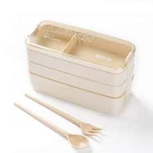 Эко ланч-бокс Eco Straw Lunch Box 900 мл Бежевый Эко ланч-бокс Eco Straw Lunch Box 900 мл Бежевый
