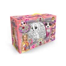 Сумка-раскраска набор для креативного творчества 5 в 1 Royal Pets Dankotoys Розовая + плюшевая игрушка Собачка Сумка-раскраска набор для креативного творчества 5 в 1 Royal Pets Dankotoys Розовая + плюшевая игрушка Собачка
