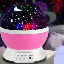 Круглый ночник – проектор звездного неба Star Master Dream – вращающийся светильник для детей и взрослых – на батарейках – 3 кнопки управления / 3 режима работы с режимом RGB - свечения красного, синего и зелёного цветов / Розовый Круглый ночник – проектор звездного неба Star Master Dream – вращающийся светильник для детей и взрослых – на батарейках – 3 кнопки управления / 3 режима работы с режимом RGB - свечения красного, синего и зелёного цветов / Розовый